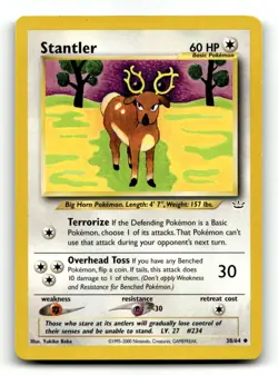 Stantler 38/64 Uncommon Neo Revelation Pokemon Unlimited LP - Image 1