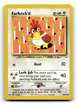 Farfetch'd 43/64 Common Neo Revelation Pokemon Unlimited LP - Image 1