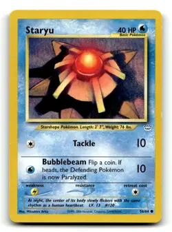 Staryu 56/64 Common Neo Revelation Pokemon Unlimited LP - Image 1
