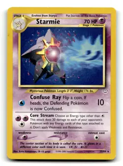 Starmie 25/64 Rare Neo Revelation Pokemon Unlimited LP - Image 1