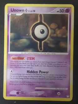 Pokemon TCG Unown I Mysterious Treasures 37/123 Regular Rare Hp - Image 1