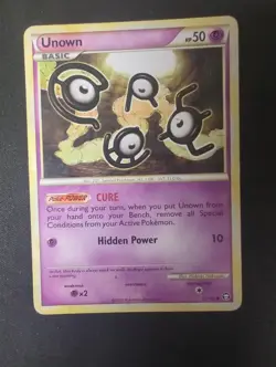 Unown Uncommon 51/102 Pokemon HGSS Triumphant English HP Non Holo - Image 1
