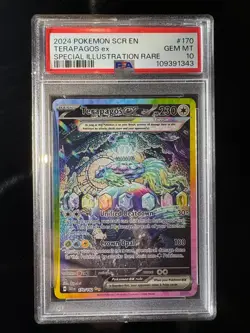 PSA 10 GEM MT Terapagos ex SIR 170/142 Pokemon Stellar Crown Secret - Image 1