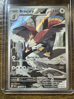 Braviary 155/086 Illustration Rare, Black Bolt, Full Art Holo, Pokemon TCG, NM - Image 1