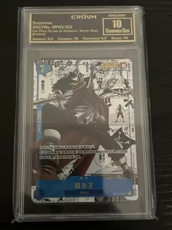 One Piece Card Sogeking OP03-122 SEC Manga ALT.ART Parallel Chinese Graded 10 - Image 1