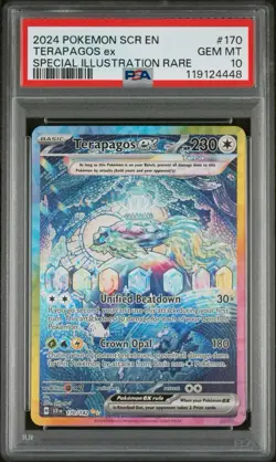 2024 POKEMON SCR EN-STELLAR CROWN SPECIAL ILLUSTRATION RARE TERAPAGOS EX PSA 10 - Image 1