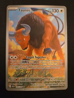 Tauros 2026 Pokemon Chaos Rising Illustration Rare Full Art 96/86 - Image 1