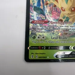 Pokemon TCG Leafeon v Evolving Skies Holo Ultra Rare Card 007/203 - Image 5