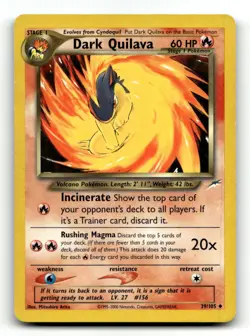 Dark Quilava 39/105 Uncommon Neo Destiny Pokemon Unlimited MP - Image 1