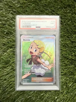 Pokemon 2018 SM Forbidden Light Bonnie 128/131 Ultra Rare Full Art Holo PSA 9 - Image 1