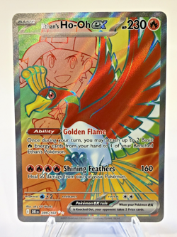 Ethan's Ho-Oh ex 209/182 Ultra Rare Pokemon TCG Destined Rivals NM - Image 1