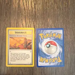 Pokemon Gym Challenge Pokemon Breeder Fields 62/64 Trainer Card Lot (2) - Image 2