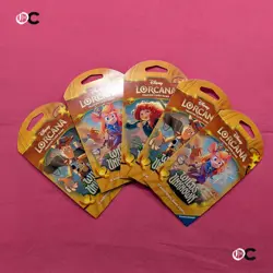 5x Disney Lorcana Wilds Unknown Sleeved Booster - Lot of 5 Sleeved Packs - Image 1