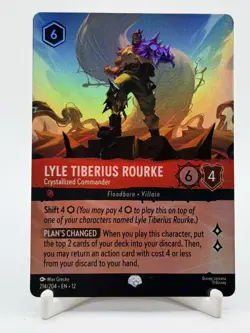 Lorcana Lyle Tiberius Rourke Crystallized Commander 214/204 Wilds Unknown - Epic - Image 1