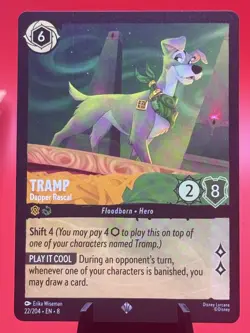 Tramp - Dapper Rascal 22/204 Reign of Jafar Super Rare Disney Lorcana TCG CCG - Image 1