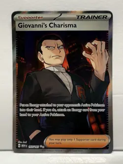 Giovanni's Charisma 197/165 Trainer Supporter Full Art Holo UR - Image 1