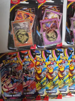 Pokemon Mega Evolution Chaos Rising Sealed– 16 Single Packs In Hand - Image 2