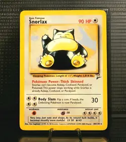 Snorlax 30/130 Base Set 2 Rare Vintage 2000 WOTC Pokemon NM Non Holo Card - Image 1