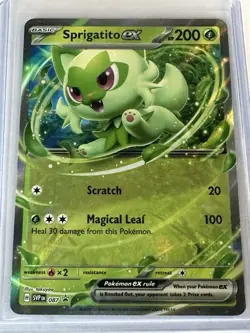 Sprigatito ex SVP 087 Black Star Promos Extended Art Holo Pokemon TCG 2024 NM - Image 1