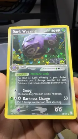 Pokemon TCG Weezing & Pupitar Pair Team Rocker Returns Reverse Holo - Image 1