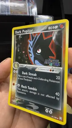 Pokemon TCG Weezing & Pupitar Pair Team Rocker Returns Reverse Holo - Image 3
