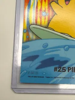 Topps 2000 Pokemon TV Animation Series 2 Surfing #25 Pikachu 1st Edition (NM) - Image 5