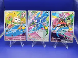 Rowlet Litten Popplio MEP 043 044 045 Pokemon 30th Anniversary First Partner Set - Image 1