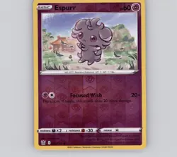Espurr 060/163 Reverse Holo C Battle Styles NM Pokemon - Image 1