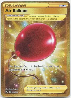 Air Balloon 213/202 Secret Rare Sword & Shield Pokemon Holo Near Mint - Image 1