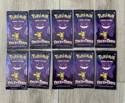 Lot Of 10 Packs Pokemon Trick Or Trade Additional Game Cards TCG New Sealed - Image 1