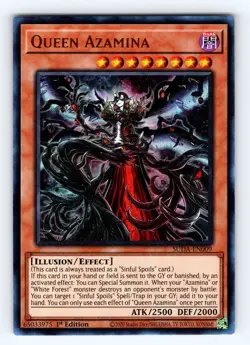 Yugioh Queen Azamina SUDA-EN009 Ultra Rare - NM 💎 - Image 1