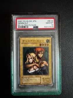 Yugioh Gemini Elf Ultimate Rare BC-34 2001 PSA 10 Gem Mint Japanese LON - Image 1