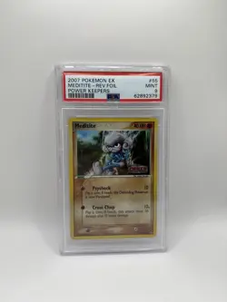 PSA 9 Meditite - Reverse Holo Ex Power Keepers 2007 Vintage 55/108 Mint Stamped - Image 1