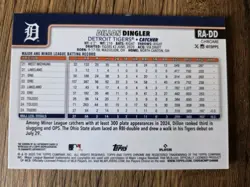 Dillon Dingler 2025 Topps Chrome MLB Baseball Rare Rookie Autograph Card - Image 2
