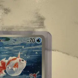 Goldeen Illustration IR Rare 087/084 Pitch Black Card in hand! Pokemon English - Image 3