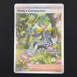 Pokemon TCG Card Wally’s Compassion 186/132 Mega Evolution SIR - NM - Image 1