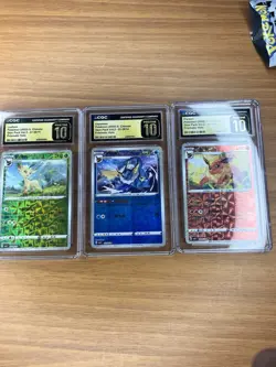 CGC Pristine 10 Pokemon TCG Gem Pack Vol.2 Chinese Prismatic Holo 3-Card Lot - Image 1