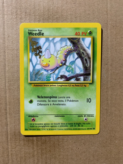 ITALIAN Weedle 69/102 Base Set - Common Pokemon Card - NM - Image 1