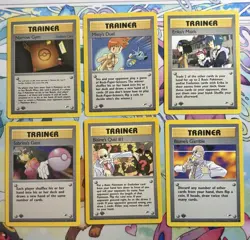 First Edition Pokemon Trainer 6 Card Lot LP - Image 1