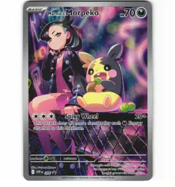 Pokemon Marnie's Morpeko 206 SVP Full Art Promo HP Damaged Card - Image 1