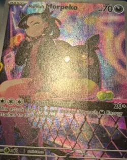 Pokemon Marnie's Morpeko 206 SVP Full Art Promo HP Damaged Card - Image 3