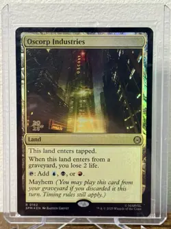 MTG Marvel Spider-Man Foil Oscorp Industries R Prerelease Card 182 **NM/SEALED** - Image 1