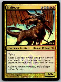 Malfegor 117 Promo Prerelease Cards Magic: The Gathering Lightly Played - Image 1