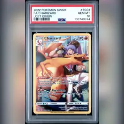 PSA 10 Charizard Trainer Gallery TG03/TG30 SWSH Lost Origin 2022 Pokemon Card - Image 2