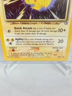 Pikachu 70/111 Neo Genesis Pokemon Card 1995-2000 - Image 3
