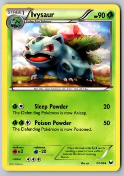 Pokemon: Ivysaur Uncommon Dark Explorers 2/108 LP - Image 1
