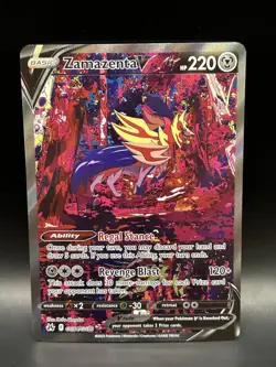 Zamazenta V GG54/GG70 - Pokemon Crown Zenith Galarian Gallery Card - NM - Image 1