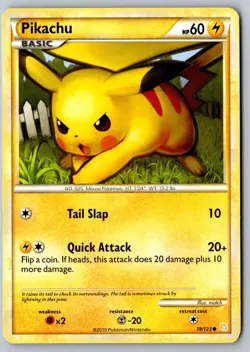 Pokemon: Pikachu Common HeartGold SoulSilver 78/123 LP - Image 1