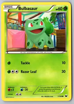 Pokemon: Bulbasaur Common Dark Explorers 1/108 LP - Image 1