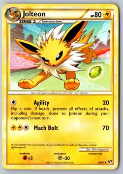 Pokemon: Jolteon Uncommon Undaunted 28/90 LP - Image 1